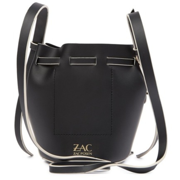 ZAC POSEN Belay Black Mini Drawstring Crossbody - Picture 5 of 6